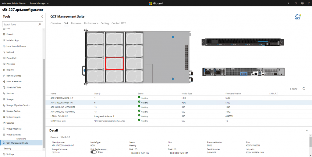 QCT Management Suite (Windows Admin Center Extension) QCT